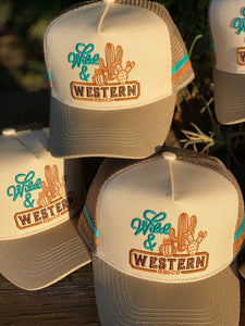 Rare Breed N Co - Nebo Cactus - Creams/Brown Trucker Cap-Wild & Western