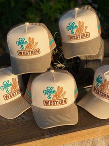 Rare Breed N Co - Nebo Cactus - Creams/Brown Trucker Cap-Wild & Western