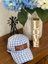Load image into Gallery viewer, Rare Breed N Co - Jules Blue Gingham Trucker Cap