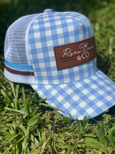 Load image into Gallery viewer, Rare Breed N Co - Jules Blue Gingham Trucker Cap