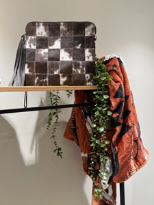 Zara Patchwork Clutch - 6 Chocolate