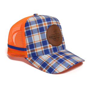 Homeward Bound Gulf Country Trucker cap - Orange/Navy Check