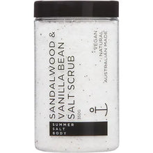 Load image into Gallery viewer, SUMMER SALT BODY Salt Scrub Sandalwood &amp; Vanilla Bean 350g