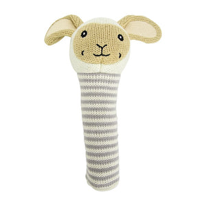 Hand Rattle – Knit – Lamb
