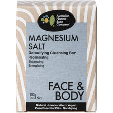 Load image into Gallery viewer, AUSTRALIAN NATURAL SOAP CO Face &amp; Body Detoxifying Cleansing Magnesium Salt 100g