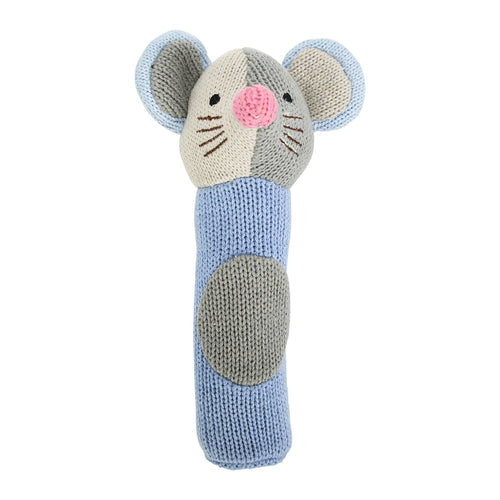 Hand Rattle – Knit – Mouse
