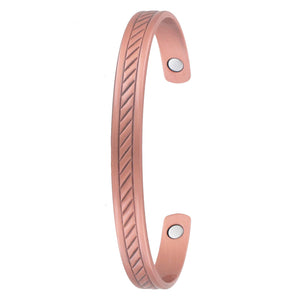 PRESSED PLAIT COPPER BANGLE