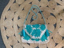 Load image into Gallery viewer, ZODA CRYSTAL TURQUOISE CLUTCH