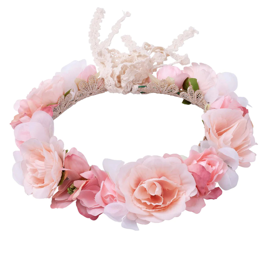 Juliette Flower Crown - Rose Pink