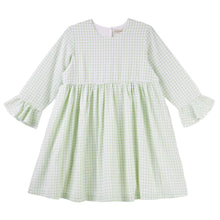 Load image into Gallery viewer, ISLA GINGHAM L/S DRESS - SAGE