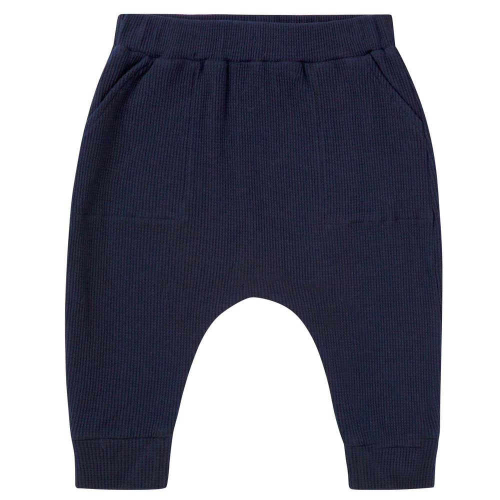 NOAH WAFFLE TRACKPANTS - NAVY
