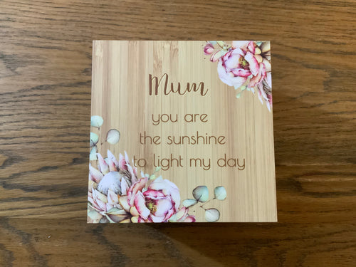 Timber Trinket Box - Mum