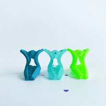 Load image into Gallery viewer, Ribbon shape Trio Small Claw Clips - Mint
