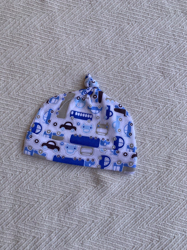 Knot Beanie - Blue Cars