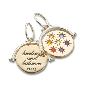 Chakra healing and balance spinner charm - Palas Jewellery