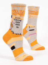 Load image into Gallery viewer, JUST TAKING THIS SHIT IN - CREW SOCKS