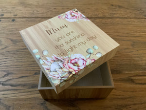 Timber Trinket Box - Mum