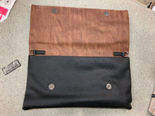 Load image into Gallery viewer, BLACK AND BROWN CLUTCH