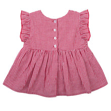 Load image into Gallery viewer, GIGI GINGHAM DRESS &amp; BLOOMER SET - RED