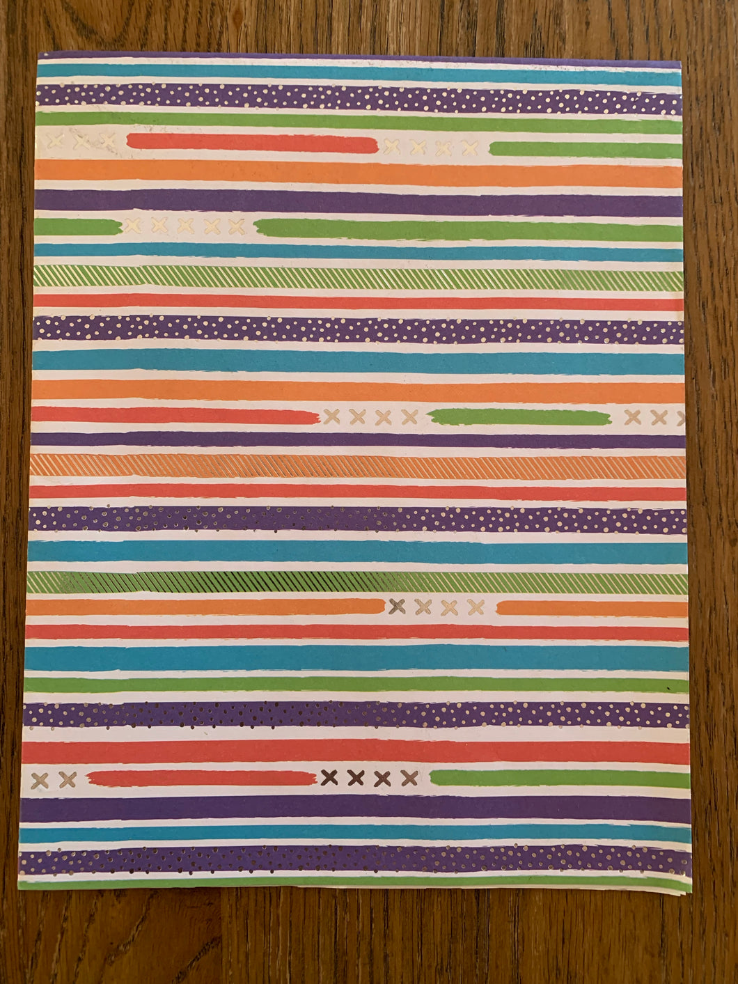 Wrapping Paper - Multi Stripe (E3830)
