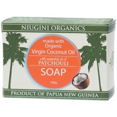 NIUGINI ORGANICS Coconut Oil Soap  Patchouli 100g