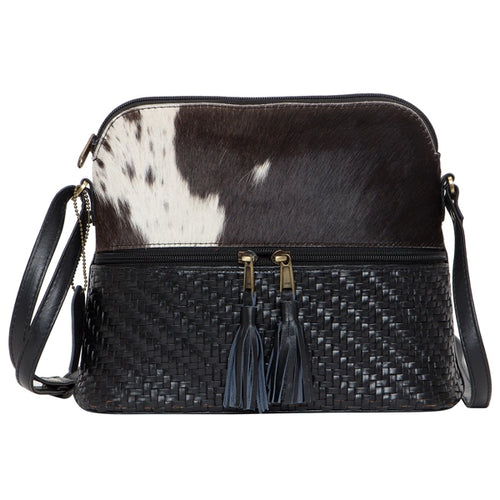 Front Zipper Cowhide Sling Bag – Finland WH (WH70069)
