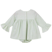 Load image into Gallery viewer, ISLA GINGHAM L/S ROMPER - SAGE