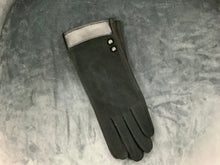 Load image into Gallery viewer, IVYS - Two button Faux leather strip gloves