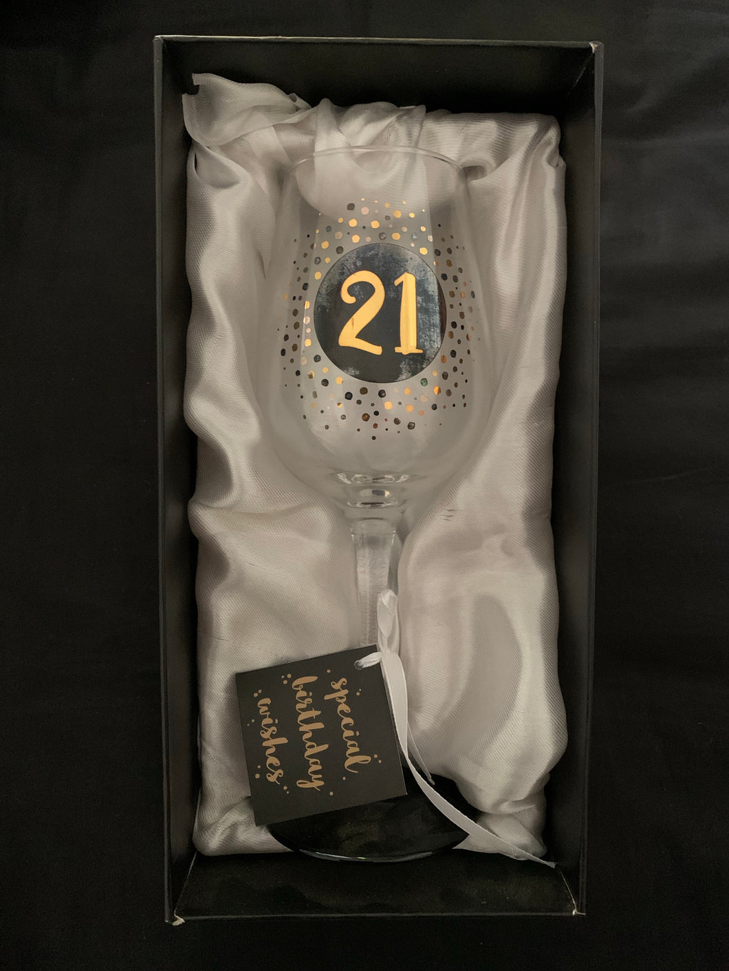 21st Wine Glass - Gift Boxed