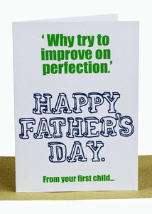 Funny Father’s Day Greeting Card – From your 1st Child