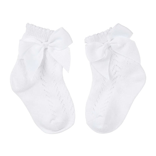 Baby Bow Crew Socks - Ivory