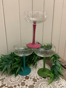 Glitter Glasses - Martini Round