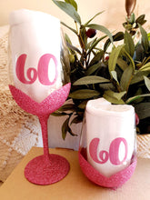 Load image into Gallery viewer, Glitter Glasses - AGE BIRTHDAY - PINK