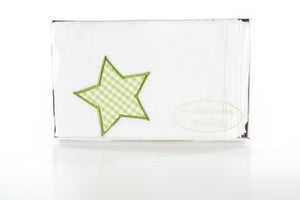 MUSLIN WRAP - GREEN GINGHAM STAR