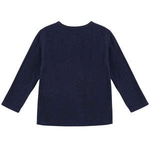 NOAH WAFFLE HENLEY TOP - NAVY