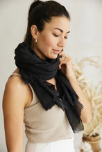 Load image into Gallery viewer, Scarf ~ French Riviera ~ Black