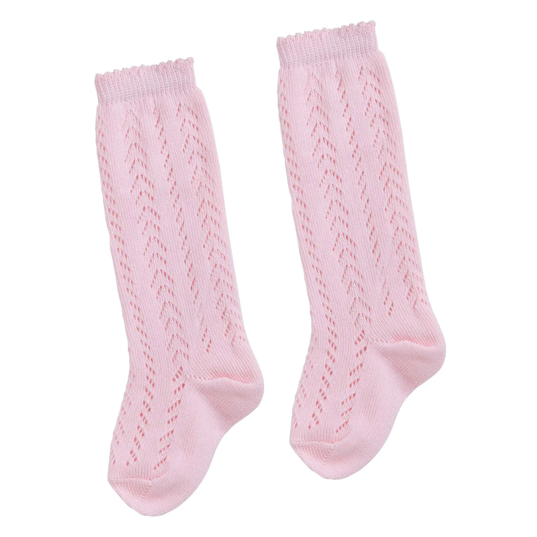 KNEE HIGH SOCKS - PALE PINK