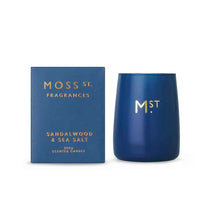 Load image into Gallery viewer, MOSS STREET - SANDALWOOD &amp; SEA SALT SCENTED SOY CANDLE