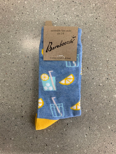 WOMEN’S BLUE LEMONADE BAMBOO SOCK
