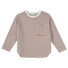 Load image into Gallery viewer, HARVEY L/S STRIPE T-SHIRT - MOCHA