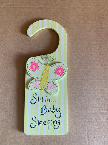 BABY DOOR HANGER - Butterfly & Flowers