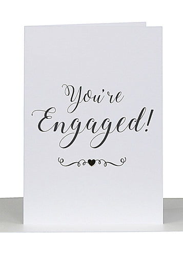 You’re Engaged Greeting Card – Gold Heart