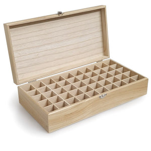Wooden Oil Storage Box - 50 Compartment Large