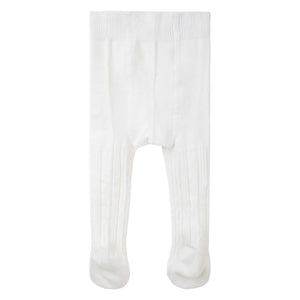 BABY CABLE KNIT TIGHTS - CREAM