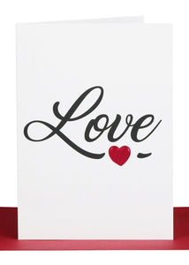 Love Greeting Card – Shiny Red Heart