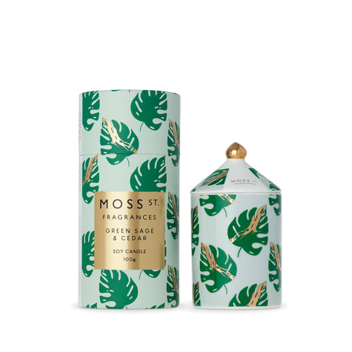 Moss Street Green Sage & Cedar Candle Mini