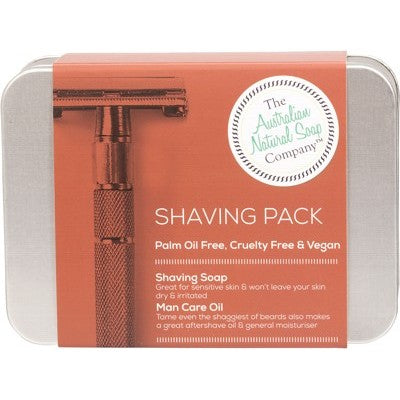 THE AUSTRALIAN NATURAL SOAP CO Shaving Pack  Includes Shaving Soap Bar & Oil