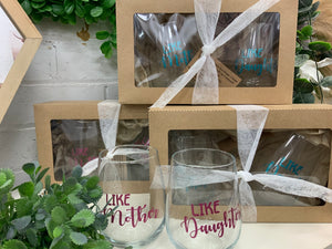 Stemless Glasses - MOTHER & DAUGHTER GIFT PACK