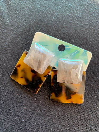 Leopard Square Dangles