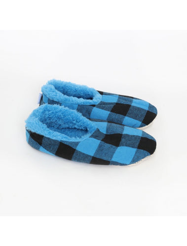 SLUMBIES - BLUE/BLACK PLAID MEN’S